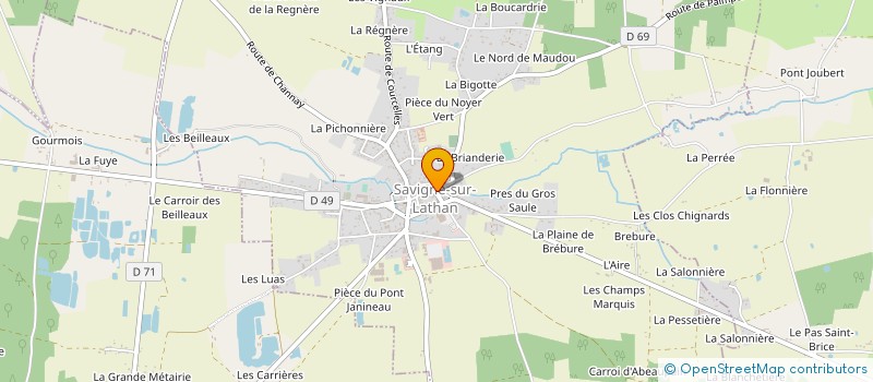 localisation de l'entreprise ASS AIDE DOMICILE MILIEU RURAL à SAVIGNE-SUR-LATHAN