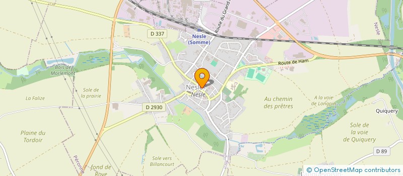localisation de l'entreprise ASS AIDE DOMICILE NESLE ET ENVIRONS à NESLE
