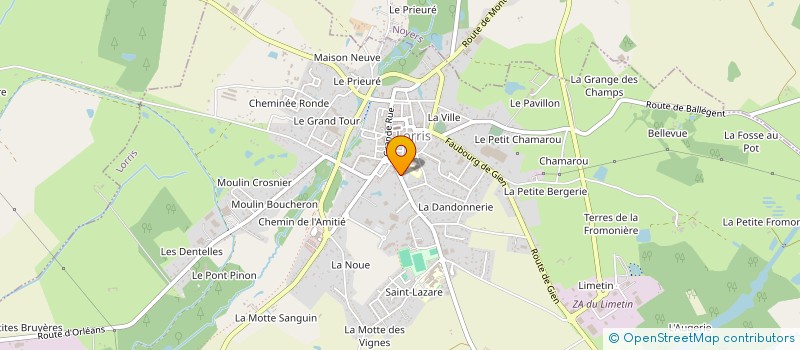localisation de l'entreprise ASS AIDE DOMICILE PERSONNES AGEES à LORRIS