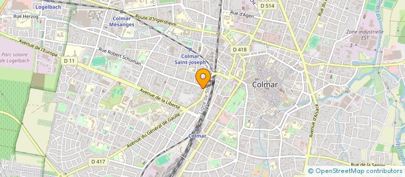 localisation de l'entreprise ASS AIDE ENFANTS DE CHAMP DE LA CROIX  COLMAR