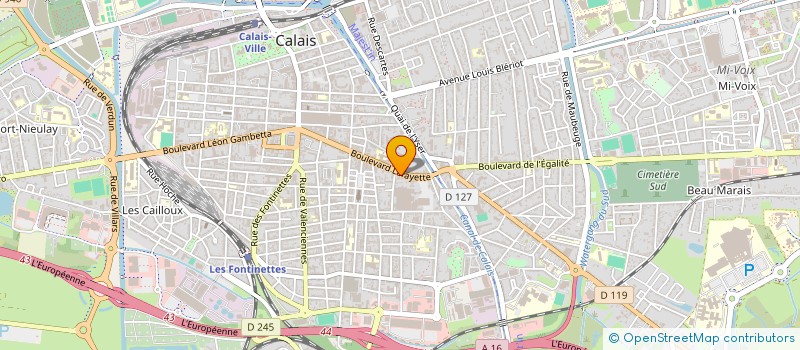 localisation de l'entreprise ASS AIDE ET INTERVENTION A DOMICILE  CALAIS