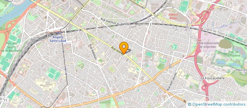 localisation de l'entreprise ASS AIDE HANDICAPES ET FAMILLE  ANGERS