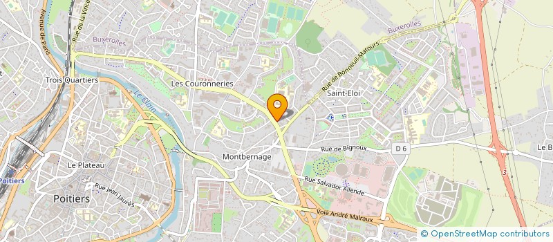 localisation de l'entreprise ASS AIDE LOCATAIRES SA REG HLM POITIERS à POITIERS