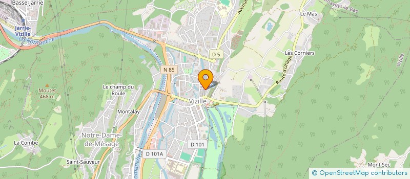 localisation de l'entreprise ASS AIDE PERSONNE AGEES DE VIZILLE  VIZILLE
