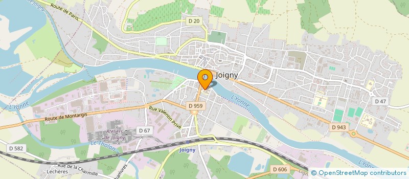 localisation de l'entreprise ASS  AJAH  JOIGNY