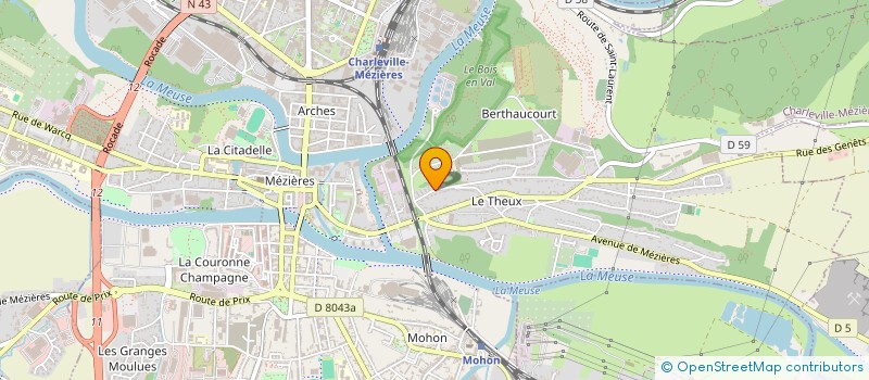 localisation de l'entreprise ASS AJATE GESTION AUBERGE DE JEUNESSE  CHARLEVILLE-MEZIERES