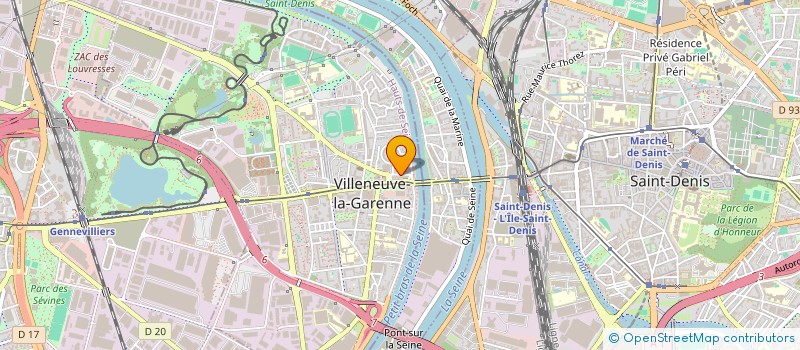 localisation de l'entreprise ASS AMICALE DES LOCATAIRES DE L'ILOT H à VILLENEUVE-LA-GARENNE