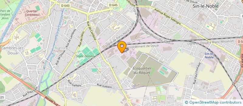 localisation de l'entreprise ASS AMICALE DES SAPEURS POMPIERS à DOUAI
