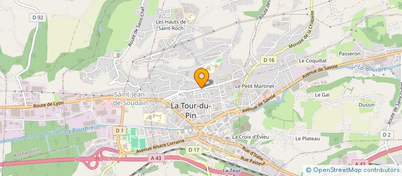 localisation de l'entreprise ASS  AMICALE DU PERSONNEL DE L HOPITAL  LA TOUR-DU-PIN