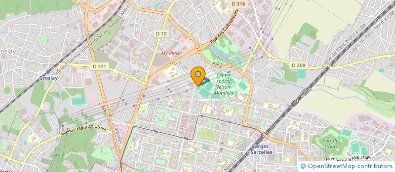 localisation de l'entreprise ASS AMICALE ET SPORTIVE DE SARCELLES  SARCELLES