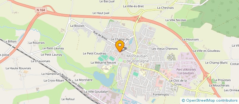localisation de l'entreprise ASS AMICALE PARENTS ELEVES & AMIS ECOLES à MONTAUBAN-DE-BRETAGNE