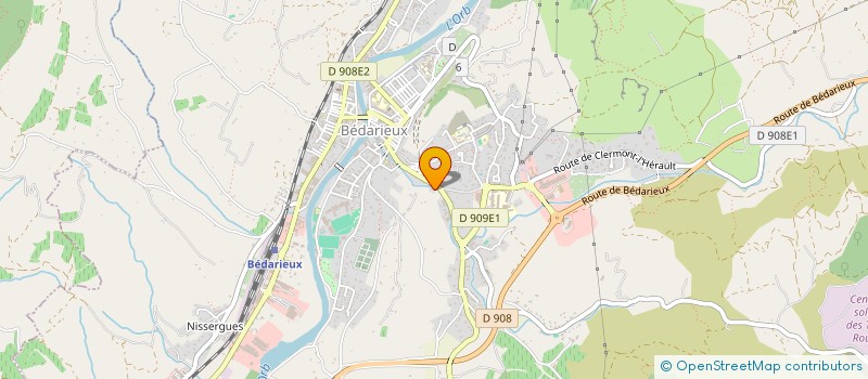 localisation de l'entreprise ASS AMICALE PETANQUE BEDARIEUX  BEDARIEUX