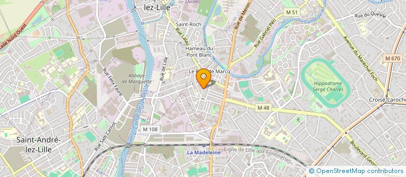 localisation de l'entreprise ASS AMICALE PHILANTHROPIQUE ET D'ANIMATIONS DU PONT DE MARCQ à MARCQ-EN-BARŒUL