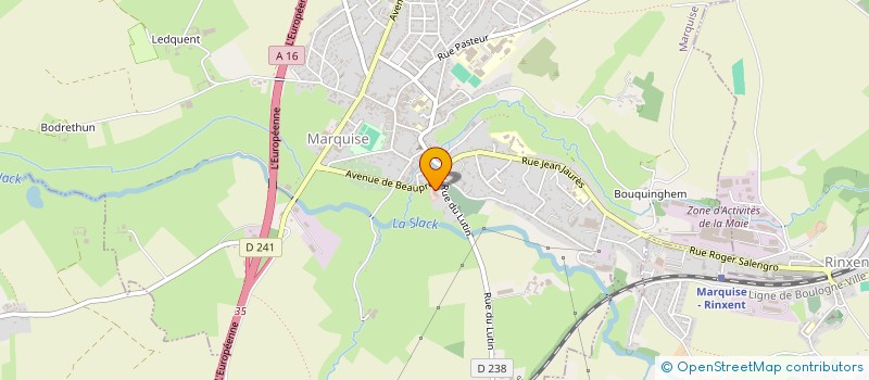 localisation de l'entreprise ASS AMICALE SAPEURS POMPIERS MARQUISE  MARQUISE