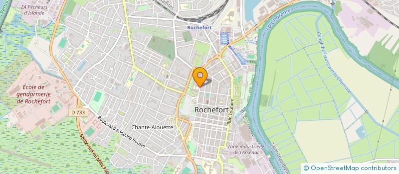 localisation de l'entreprise ASS AMICALE SOCIALE PERSONNEL HOPITAL  ROCHEFORT