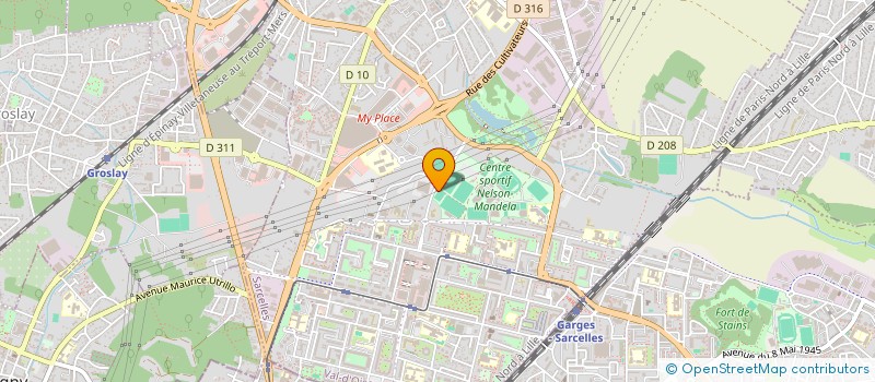 localisation de l'entreprise ASS AMICALE SPORTIVE DE SARCELLES  SARCELLES