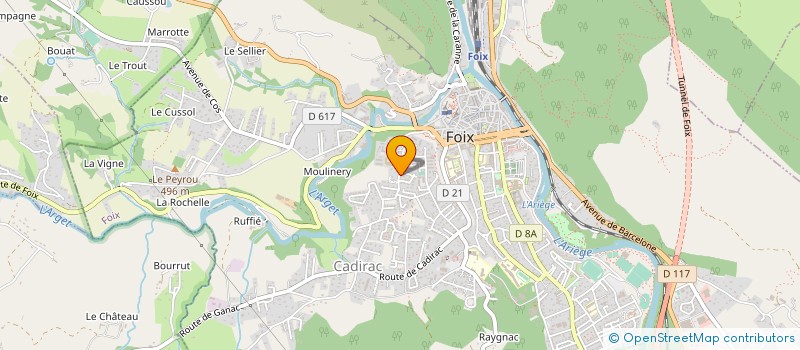 localisation de l'entreprise ASS AMIDEP 09 SPORT ET SPONSORING à FOIX