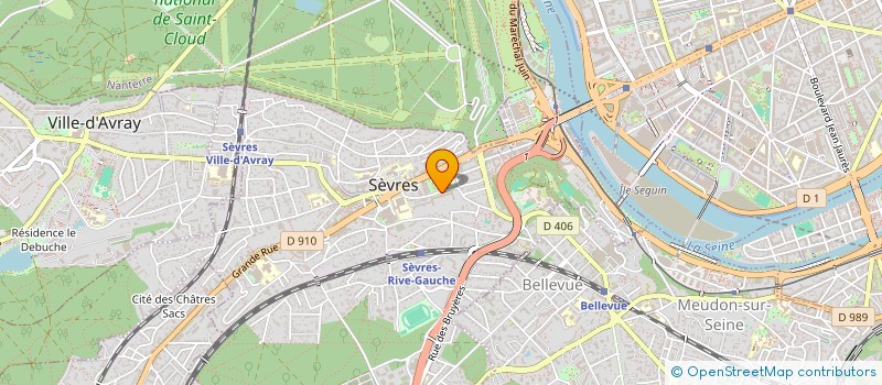localisation de l'entreprise ASS AMIS CENT INTER ET PEDAG à SEVRES