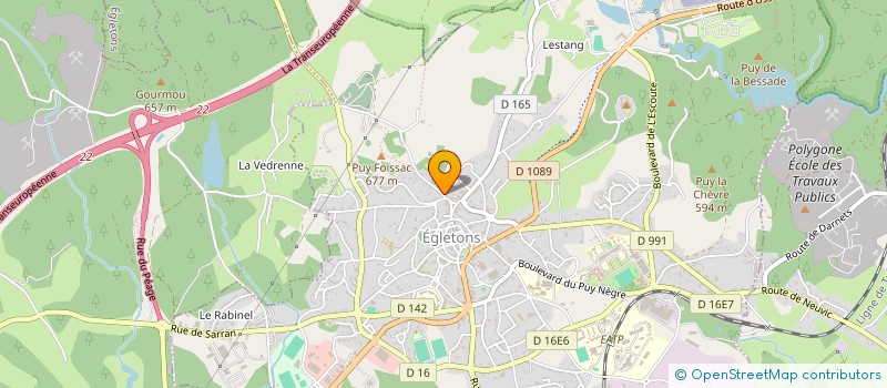 localisation de l'entreprise ASS AMIS CENTRE DECOUVERTE MOYEN AGE  EGLETONS