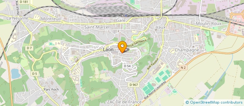 localisation de l'entreprise ASS AMIS DE LA CATHEDRALE DE ST MARTIN à LAON