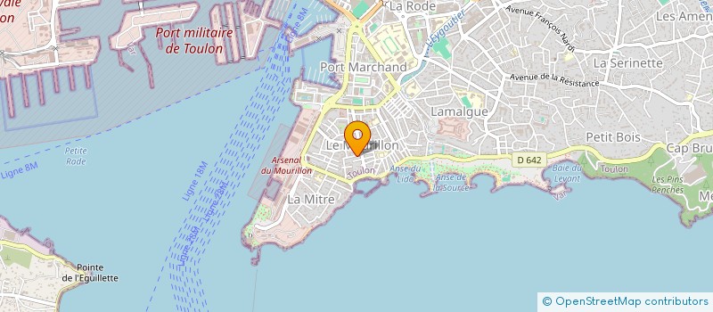 localisation de l'entreprise ASS AMIS DE LA VOILE LATINE LE MANCHOT  TOULON