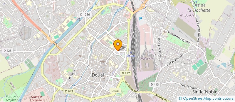 localisation de l'entreprise ASS AMIS DES JEUNES à DOUAI