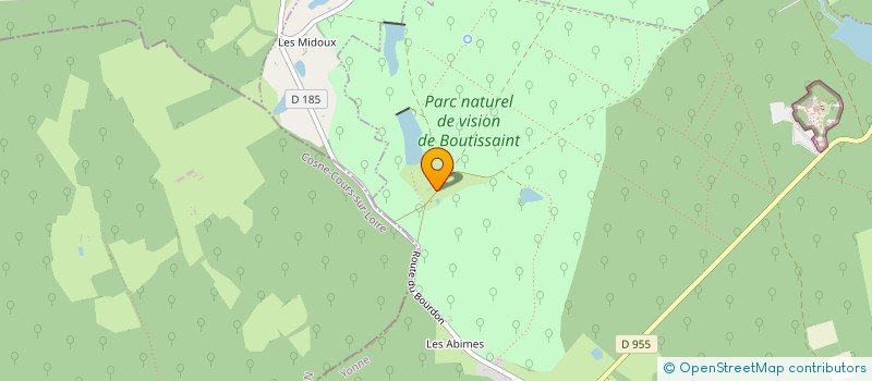 localisation de l'entreprise ASS. AMIS DES PARCS NATURELS ST HUBERT  TREIGNY-PERREUSE-SAINTE-COLOMBE