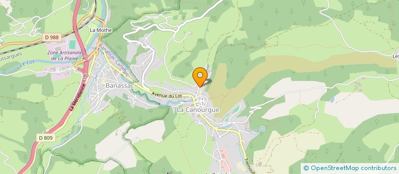 localisation de l'entreprise ASS AMIS MAISON RETRAITE ST MARTIN  LA CANOURGUE