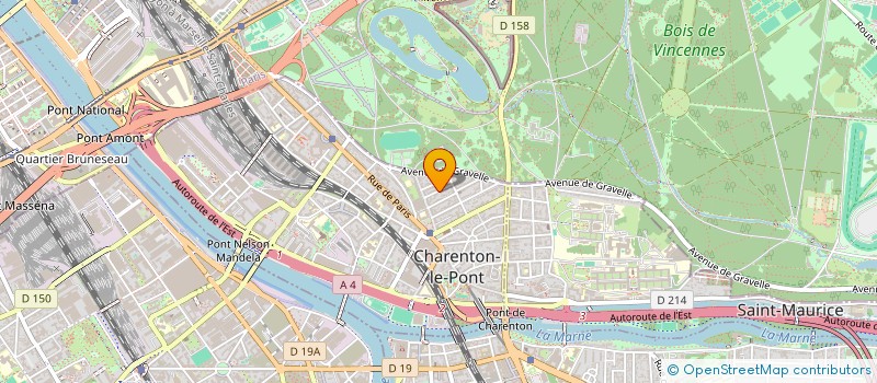 localisation de l'entreprise ASS AMISCULTURES FRANCAISE ET IRANIENNNE  CHARENTON-LE-PONT