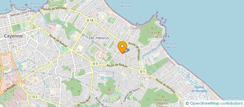 localisation de l'entreprise ASS AMITIES HISPANO-AMERICAINES  CAYENNE