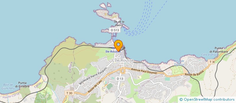 localisation de l'entreprise ASS ANCIENS COMBATANTS CANTON ILE ROUSSE à L'ILE ROUSSE