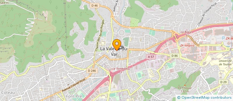 localisation de l'entreprise ASS ANCIENS COMBATTANTS ET RESISTANTS à LA VALETTE-DU-VAR
