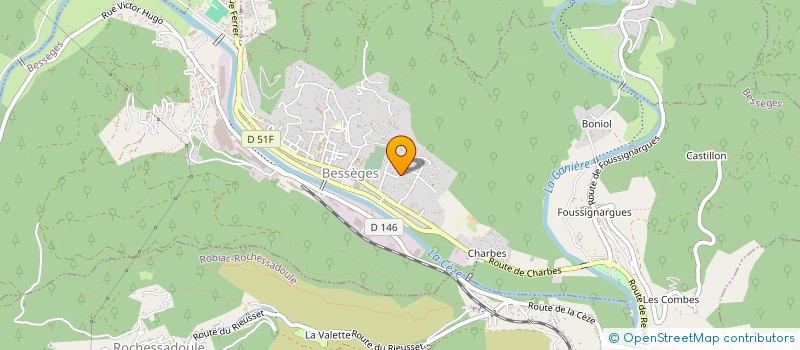 localisation de l'entreprise ASS ANCIENS ELEVES ECOLE LAIQUE BESSEGES  BESSEGES