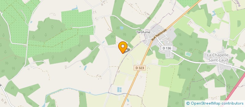 localisation de l'entreprise ASS ANGEVINE ARTS ET TRADITIONS POPUL  JARZE VILLAGES