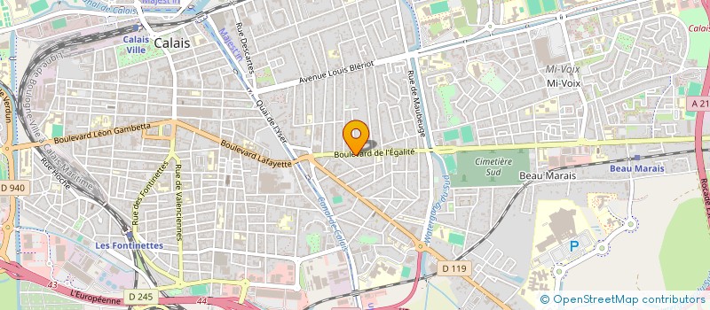 localisation de l'entreprise ASS ANGLO HISPANIQUE à CALAIS