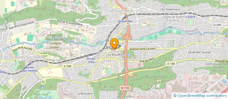 localisation de l'entreprise ASS ANIMAT BIBLIOTH ORSAY AABO à ORSAY