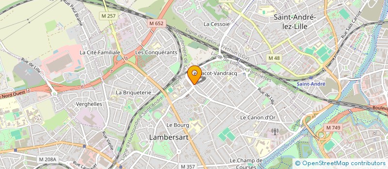 localisation de l'entreprise ASS ANIMAT GEST CTRE SOCIAL LINO VENTURA à LAMBERSART