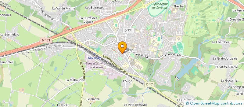 localisation de l'entreprise ASS ANIMAT JEUNES DU CANTON DE SAVENAY  SAVENAY