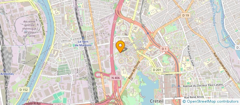 localisation de l'entreprise ASS ANIMAT SOCIAL PALAIS JUSTICE CRETEIL  CRETEIL