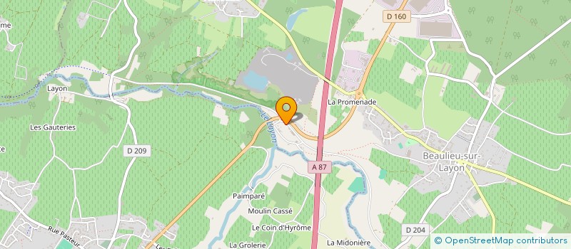 localisation de l'entreprise ASS ANIMATION CONVIVIALITE ENTRETIEN ET SAUVEGARDE DU PONT BARRE  BEAULIEU-SUR-LAYON