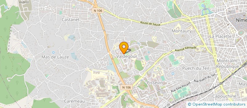 localisation de l'entreprise ASS ANIMATION DE LA ZUP NORD  NIMES