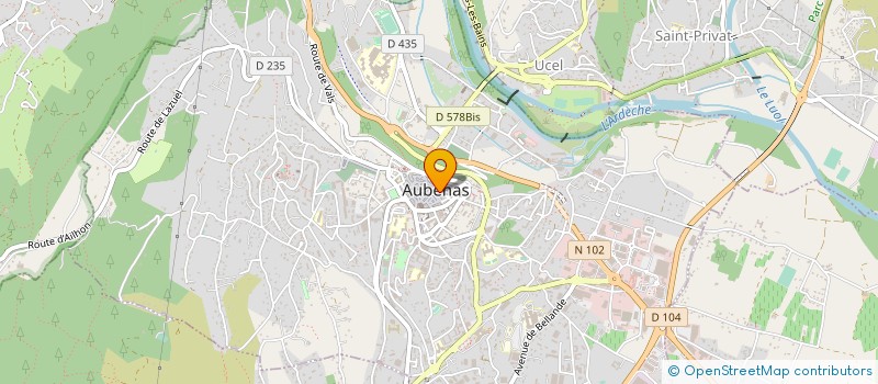 localisation de l'entreprise ASS ANIMATION DU CHATEAU D'AUBENAS  AUBENAS