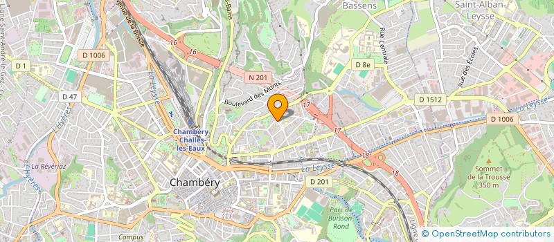 localisation de l'entreprise ASS ANIMATION ENFANCE DE MERANDE JOPPET à CHAMBERY