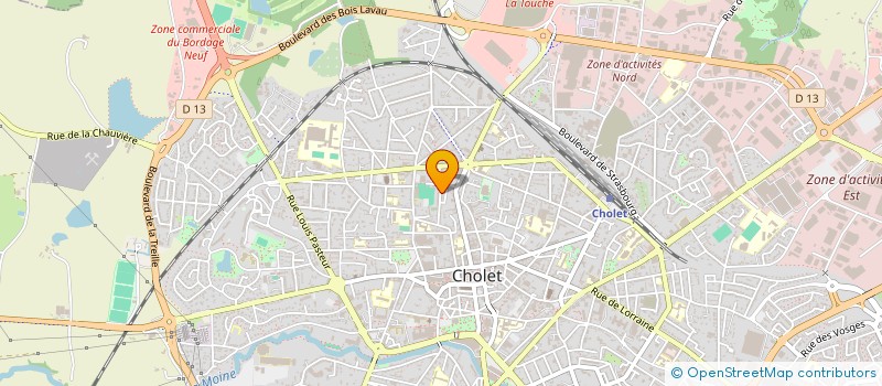 localisation de l'entreprise ASS ANIMATION HALLES ET MARCHE PRINCIPAL à CHOLET