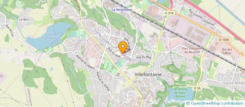 localisation de l'entreprise ASS ANIMATION QUARTIER DES ROCHES  VILLEFONTAINE