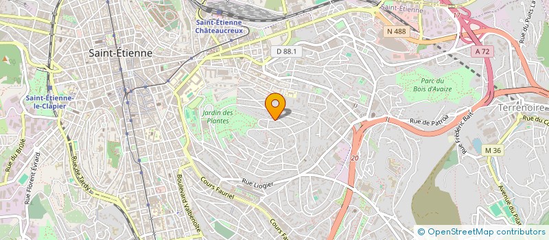 localisation de l'entreprise ASS ANIMATION QUARTIER HAUTS DE ST ETIEN  SAINT-ETIENNE