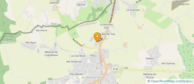 localisation de l'entreprise ASS ANIMATION SPORT CANTON D HERBIGNAC à HERBIGNAC