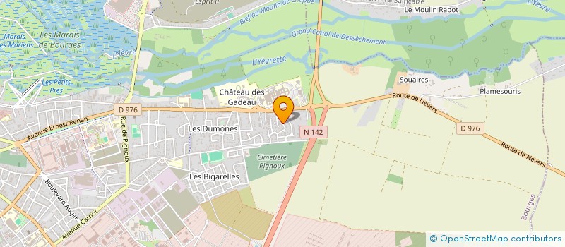 localisation de l'entreprise ASS ANIMAUX COMPAGNIE AGRE REGION CENTRE à BOURGES