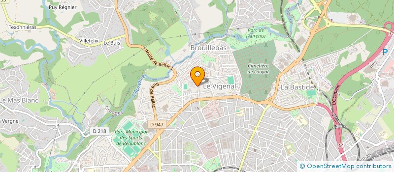 localisation de l'entreprise ASS APAV à LIMOGES