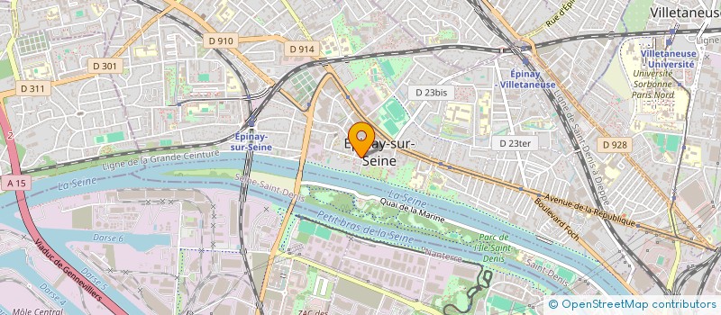 localisation de l'entreprise ASS APEV AMICALE DES POLICIERS à EPINAY-SUR-SEINE